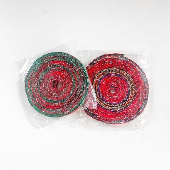 2 Rolls Christmas Wrapping Ribbon 13.1 Yards x 0.4 Inch Snowflake Plaid Ribbon - Picture 1 of 2